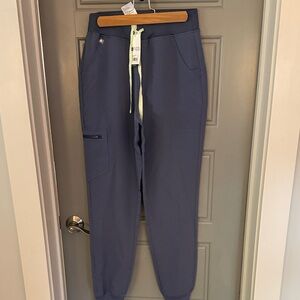 Figs Navy Blue High-Waisted Pants